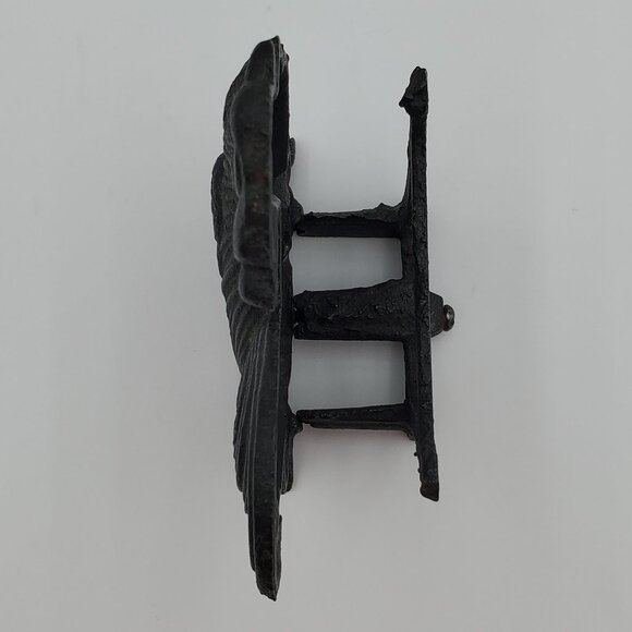 Cast Iron Rooster Napkin Holder Rustic Black Metal Rooster Letter Holder - Picture 6 of 8